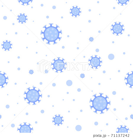 Bacteria icon isolated seamless pattern on white background. Bacteria and germs, microorganism disease causing, cell cancer, microbe, virus, fungi. Vector Illustration 71137242
