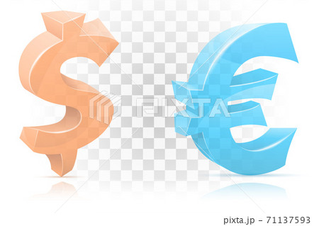 icon dollar and euro mark sign graphic elements for design vector illustration 71137593