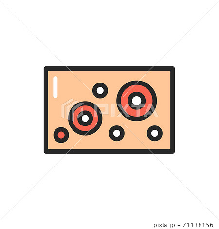 Acne skin color line icon. Isolated vector element. 71138156