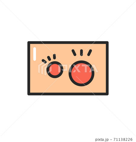 Pyogenic granuloma color line icon. Isolated vector element. 71138226
