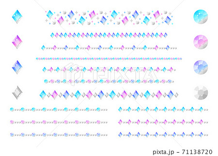宝石 ライン 氷 ひし形のイラスト素材