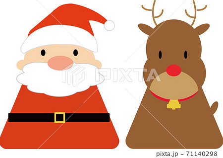 クリスマス サンタ トナカイ X Mas 12月のイラスト素材