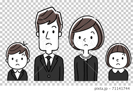 Vector Illustration Material: Family in Mourning Vector Illustration Material: Family in Mourning 71141744