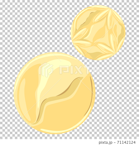 金のお正月縁起物「蹴鞠」アイコン風イラスト 71142124