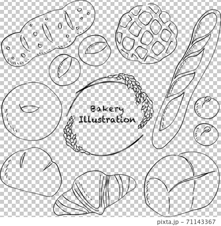 麵包麵包店對待筆繪圖手寫 71143367