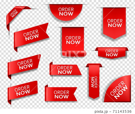 Order now red banners, bookmarks, web elements Order now red banners, bookmarks, web elements 71143536
