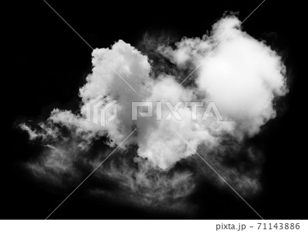 White cloud isolated on black background,Textured smoke,brush effect White cloud isolated on black background,Textured smoke,brush effect 71143886