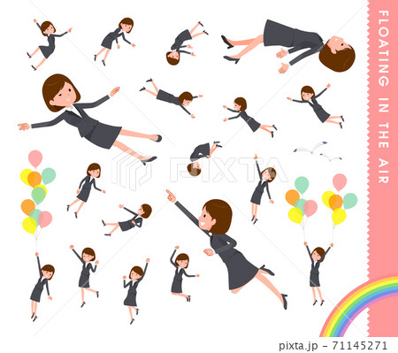 flat type business women_Floating flat type business women_Floating 71145271