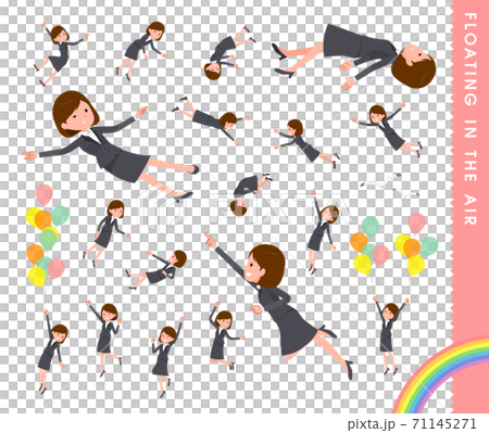 flat type business women_Floating flat type business women_Floating 71145271