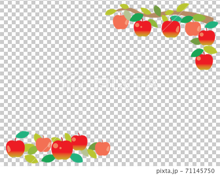 赤いリンゴのコーナーフレーム 71145750