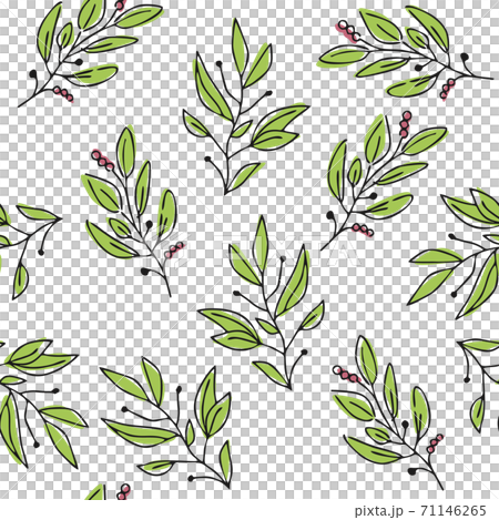 Seamless plant pattern - Stock Illustration [71146265] - PIXTA