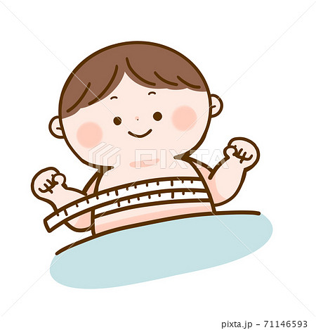 胸囲を測る赤ちゃん 71146593