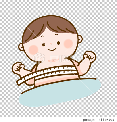 胸囲を測る赤ちゃん 71146593