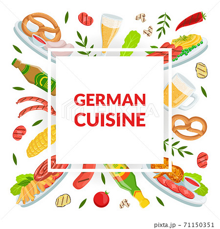 German Cuisine Banner Template, Oktoberfest... - Stock Illustration  [71150351] - PIXTA