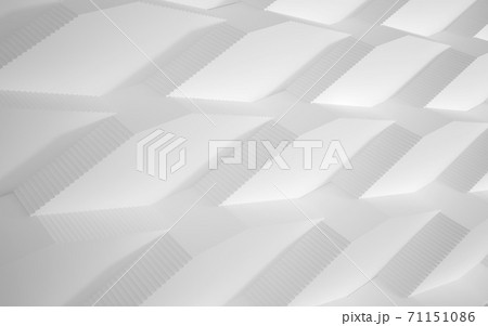 Luxury abstract architectural minimalistic background. Contemporary showroom. Modern  exhibition stand. Empty gallery. Backlight. 3D illustration and rendering. 71151086