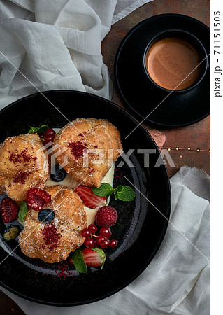 Fritelle traditional breakfast pastries in Venice. Italian sweets 71151506