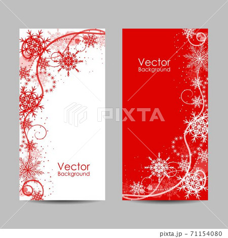 Set of vertical banners with winter pattern 71154080