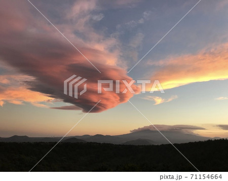自然 夕方 夕日 71154664