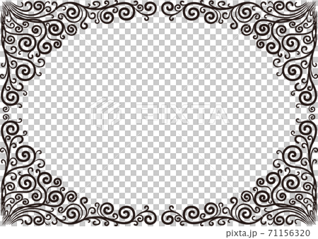 アールヌーボーの装飾的なフレーム 71156320