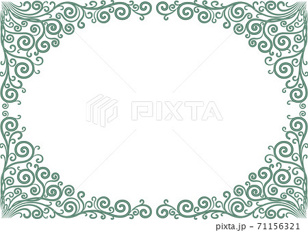アールヌーボーの装飾的なフレームのイラスト素材