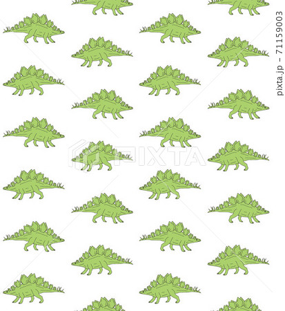 Vector seamless pattern of green stegosaurus Vector seamless pattern of green stegosaurus 71159003