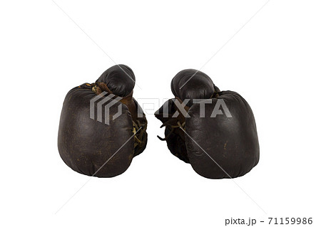 Vintage Boxing Gloves Isolated on White Background 71159986