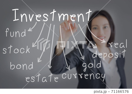 businesswoman writing  investment alternative 71166576