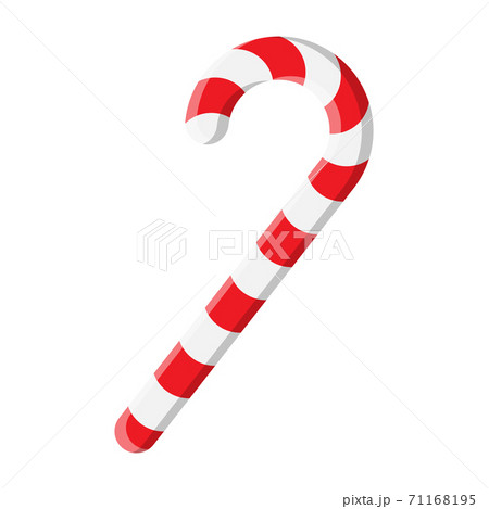 Candy cane illustration isolated on whiteのイラスト素材