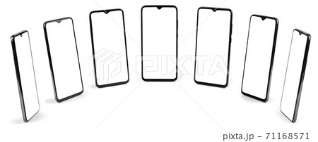 Mobile smartphones with white screen Mobile smartphones with white screen 71168571