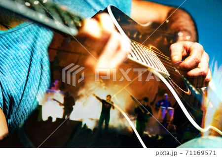 Stage lights.Abstract musical background Stage lights.Abstract musical background 71169571