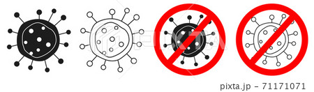 Coronavirus COVID-19 Symbol Icon. Prevention of Covid. Global Pandemic Alert. Coronavirus COVID-19 Symbol Icon. Prevention of Covid. Global Pandemic Alert. 71171071