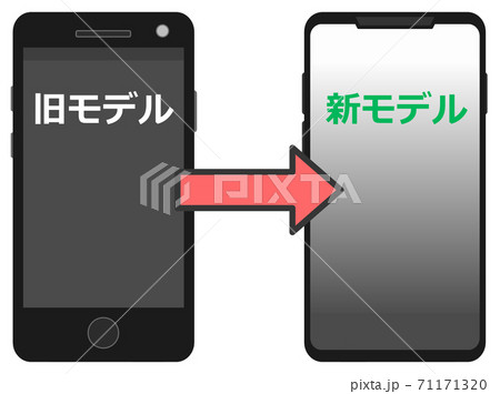 旧スマホを新型に交換するイラスト 71171320