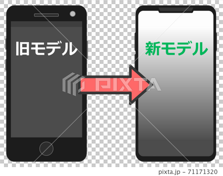 旧スマホを新型に交換するイラスト 71171320