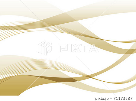動きのある流れるゴールドの曲線の背景イメージ 動きのある流れるゴールドの曲線の背景イメージ 71173537