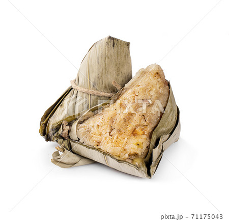 Rice Dumpling Chinese Traditional Foods an isolated with white background Rice Dumpling Chinese Traditional Foods an isolated with white background 71175043