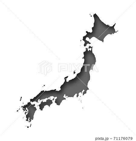 日本 地図 シルエット アイコンのイラスト素材