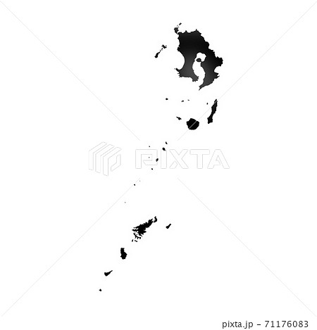 鹿児島 地図 シルエット アイコンのイラスト素材
