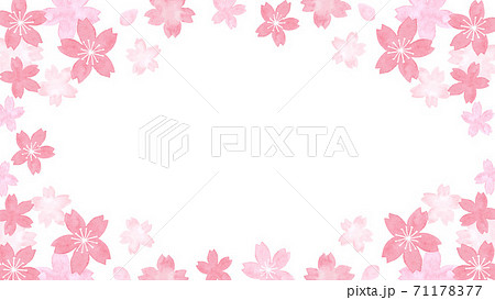 水彩で描いた桜の背景イラスト 71178377