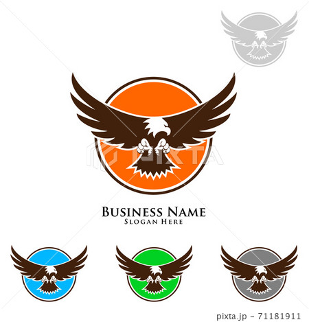 Eagle Logo, vector Wild eagle Bird Falcon Hawk isolated on a white background 71181911