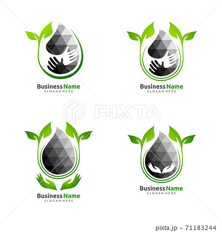 Water Drop, Oil, Gas, Natural green tree of ecology leaf logo template Water Drop, Oil, Gas, Natural green tree of ecology leaf logo template 71183244