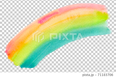 背景素材　水彩テクスチャー　虹色グラデーション 71183706