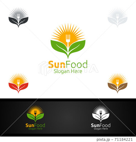 Sun Food Restaurant Logo 71184221