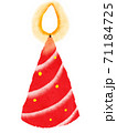 水彩風クリスマスキャンドルのイラスト 71184725