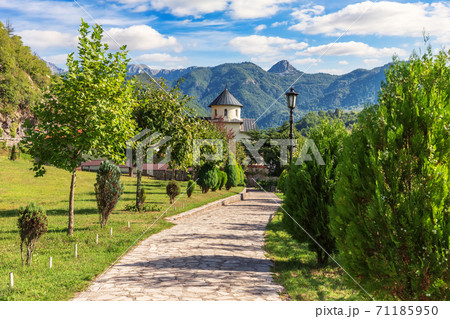 Beautiful medieval Moracha Monastery, Church of the Assumption of Mary, Montenegro 71185950