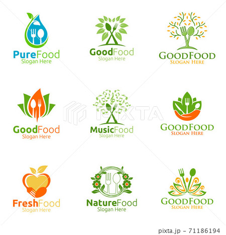 Healthy Food Logo for Restaurant or Cafe Healthy Food Logo for Restaurant or Cafe 71186194