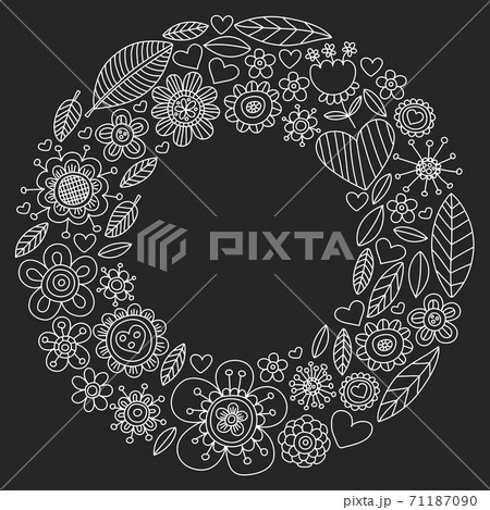Flowers vector pattern. Background for wedding design, coloring page, book. Flowers vector pattern. Background for wedding design, coloring page, book. 71187090