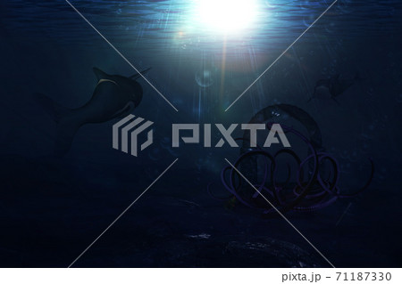 3d orca underwater 71187330