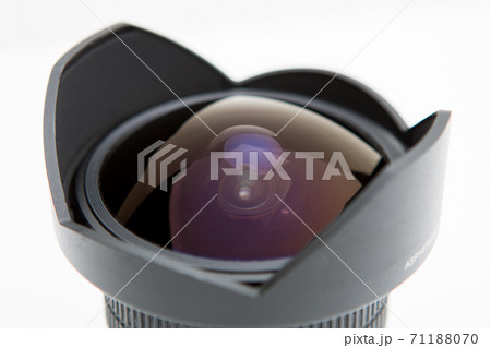 Fisheye lens on white background Fisheye lens on white background 71188070
