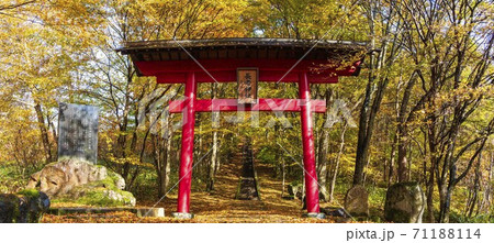 雨上がりの長老神社の風景 紅葉 宮城県七ヶ宿町 雨上がりの長老神社の風景 紅葉 宮城県七ヶ宿町 71188114