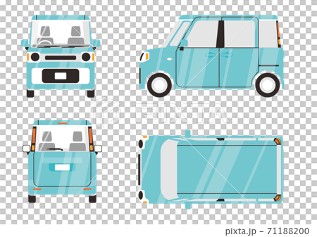 淺藍色輕型汽車4側圖01 淺藍色輕型汽車4側圖01 71188200